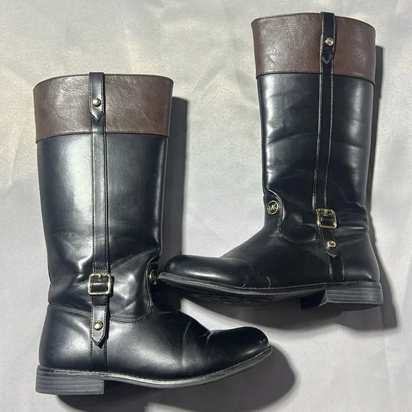 Michael Kors Girls Leather riding boots sz 3 - Picture 2 of 5